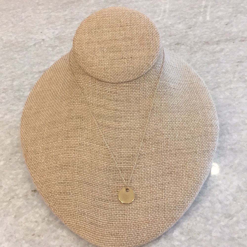 Minimalist Gold Disk Necklace
